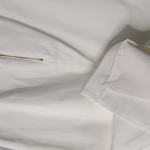 JCREW tie up knee length skirt in ivory Sz 4 EUC - Picture 5 of 7